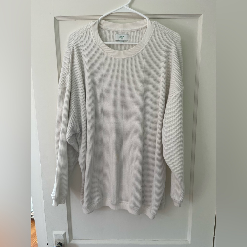 white oversized sweater